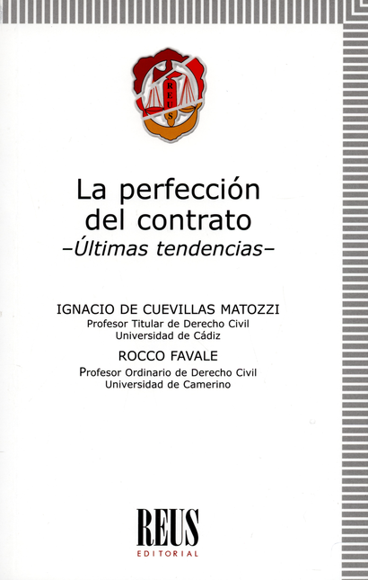 Portada de PERFECCION DEL CONTRATO ULTIMAS TENDENCIAS