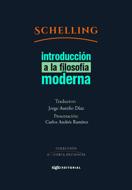 Portada de INTRODUCCION A LA FILOSOFIA MODERNA de SCHELLING, Friedrich W.j.