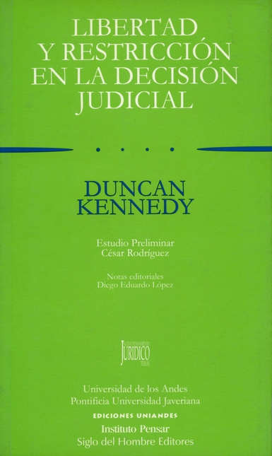 Portada de LIBERTAD Y RESTRICCION EN LA DECISION JUDICIAL