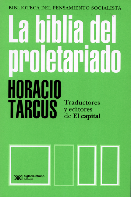 Portada de BIBLIA DEL PROLETARIADO, LA de TARCUS, Horacio