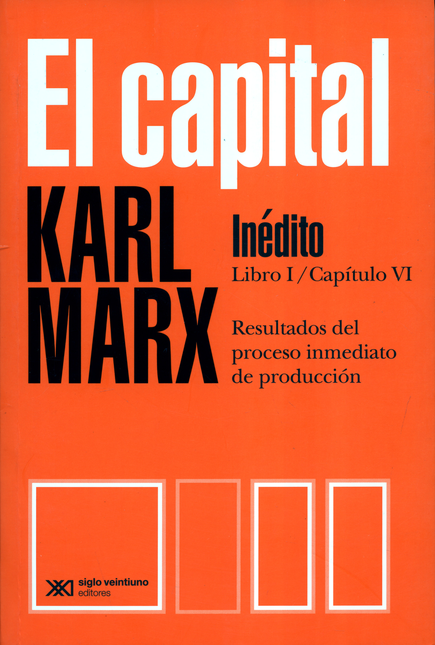 Portada de CAPITAL LIBRO I CAPITULO VI INEDITO RESULTADOS DEL PROCESO INMEDIATO DE PRODUCCION, EL