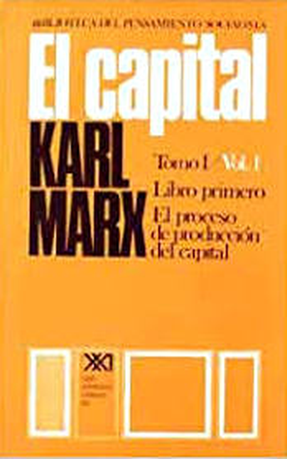 Portada de CAPITAL TOMO I / VOL.1 LIBRO PRIMERO EL PROCESO DE PRODUCCION DEL CAPITAL, EL