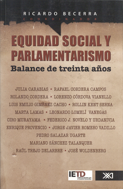 Portada de EQUIDAD SOCIAL Y PARLAMENTARISMO BALANCE DE TREINTA AÑOS