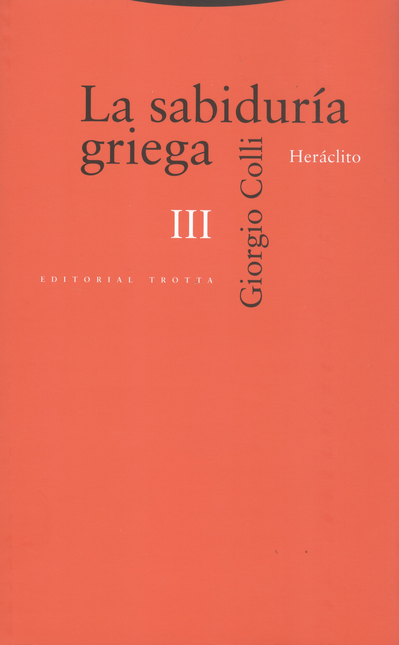 Portada de SABIDURIA GRIEGA III, LA