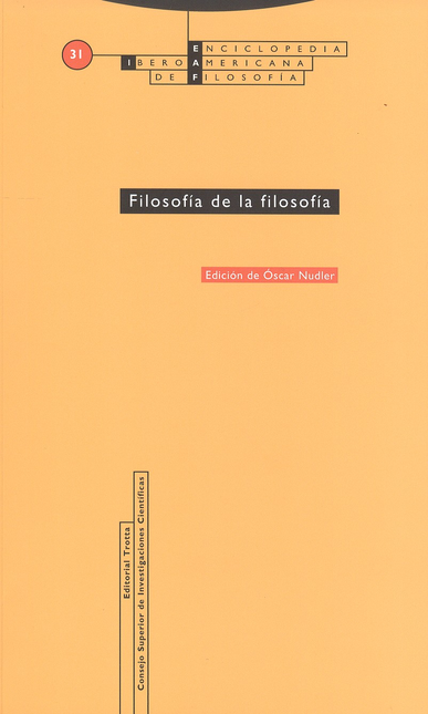 Portada de EIAF # 31 FILOSOFIA DE LA FILOSOFIA
