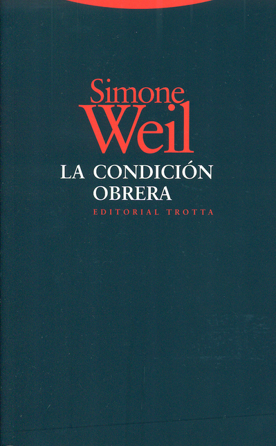 Portada de CONDICION OBRERA, LA de WEIL, Simone