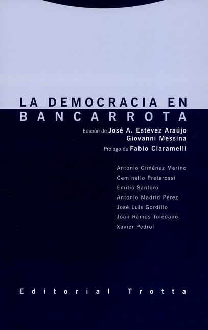 Portada de DEMOCRACIA EN BANCARROTA, LA