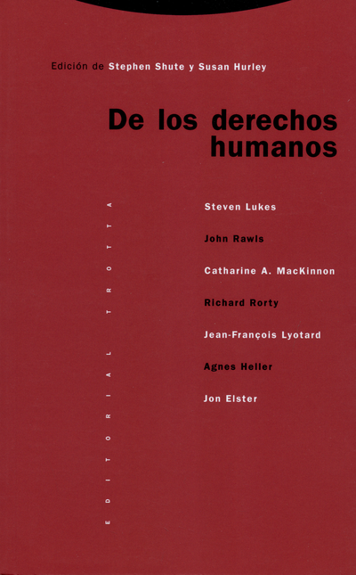 Portada de DE LOS DERECHOS HUMANOS (2ª ED) de SHUTE, Stephen