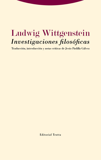 Portada de INVESTIGACIONES FILOSOFICAS (2ª ED) de WITTGENSTEIN, Ludwig