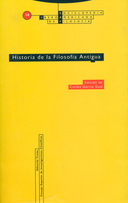 Portada de EIAF # 14 HISTORIA DE LA FILOSOFIA ANTIGUA