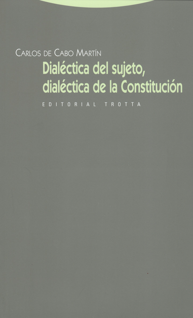 Portada de DIALECTICA DEL SUJETO DIALECTICA DE LA CONSTITUCION
