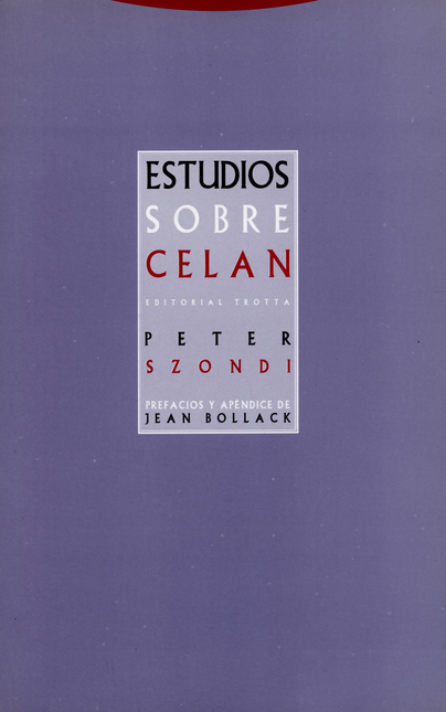 Portada de ESTUDIOS SOBRE CELAN