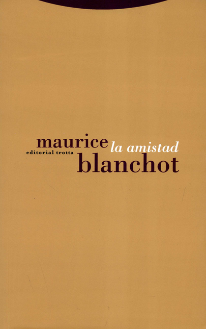 Portada de AMISTAD (BLANCHOT), LA