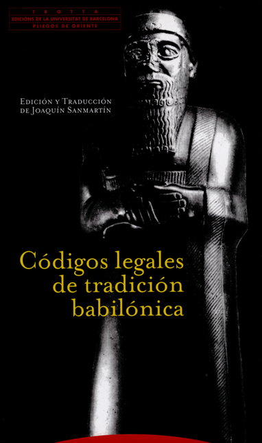 Portada de CODIGOS LEGALES DE LA TRADICION BABILONICA de SANMARTÍN, Joaquin