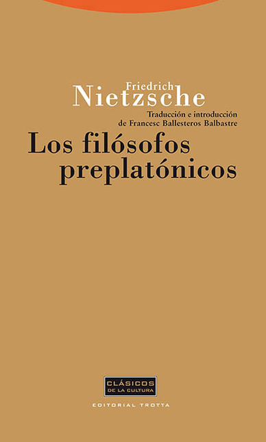 Portada de FILOSOFOS PREPLATONICOS, LOS