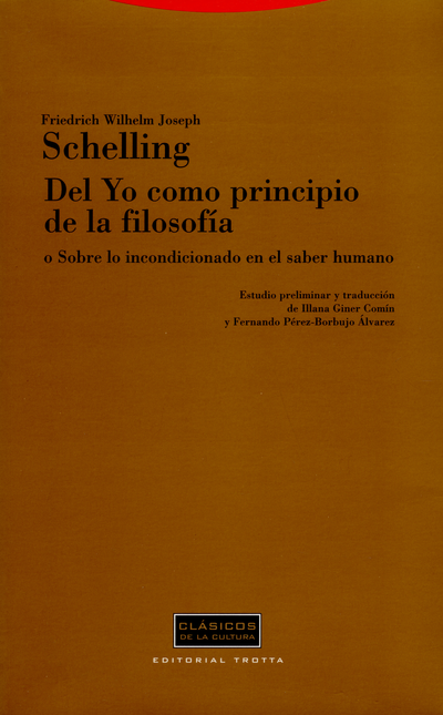 Portada de DEL YO COMO PRINCIPIO DE LA FILOSOFIA
