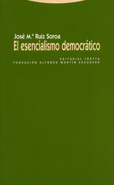Portada de ESENCIALISMO DEMOCRATICO, EL