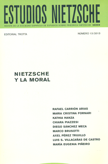 Portada de REV. ESTUDIOS NIETZSCHE # 13 NIETZSCHE Y LA MORAL