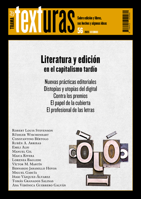 Portada de REV. TRAMA Y TEXTURAS # 56 LITERATURA Y EDICION EN EL CAPITALISMO TARDIO