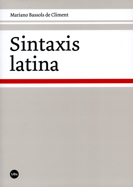 Portada de SINTAXIS LATINA de BASSOLS DE CLIMENT, Mariano