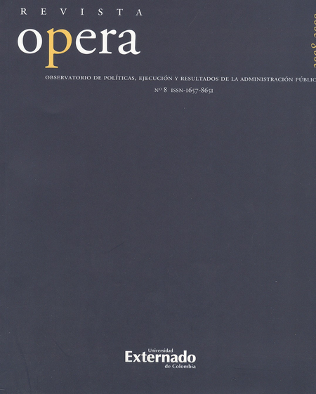 Portada de REV. OPERA # 08 2008/2009