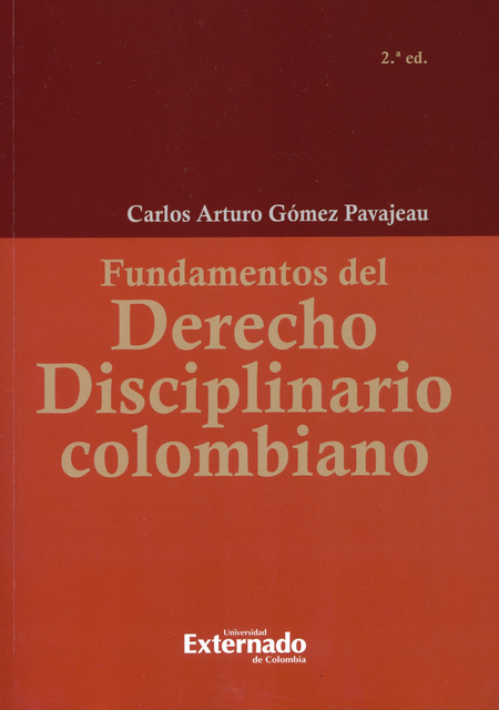 Portada de FUNDAMENTOS DEL DERECHO (2ª ED) DISCIPLINARIO COLOMBIANO