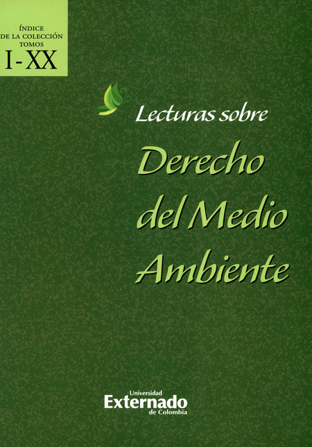 Portada de LECTURAS SOBRE DERECHO (020) DEL MEDIO AMBIENTE + INDICE DE LA COLECCION TOMOS I-XX