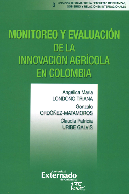 Portada de MONITOREO Y EVALUACION DE LA INNOVACION AGRICOLA EN COLOMBIA
