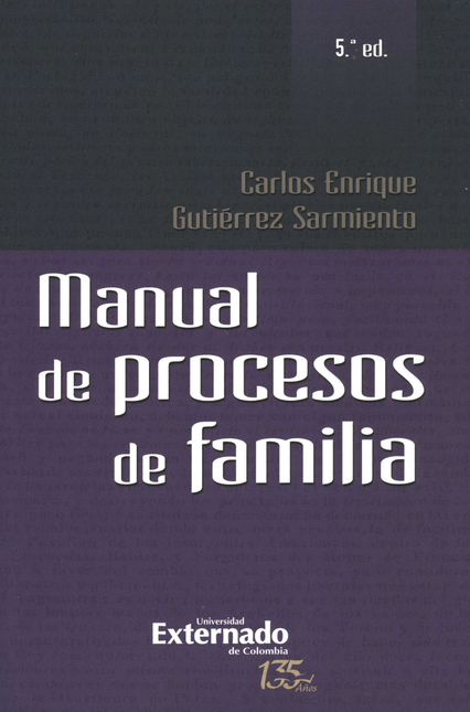 Portada de MANUAL DE PROCESOS DE FAMILIA (5ª ED)