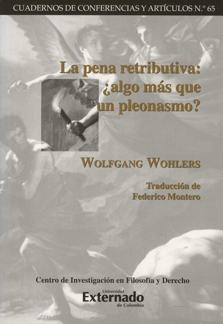 Portada de PENA RETRIBUTIVA ALGO MAS QUE UN PLEONASMO, LA