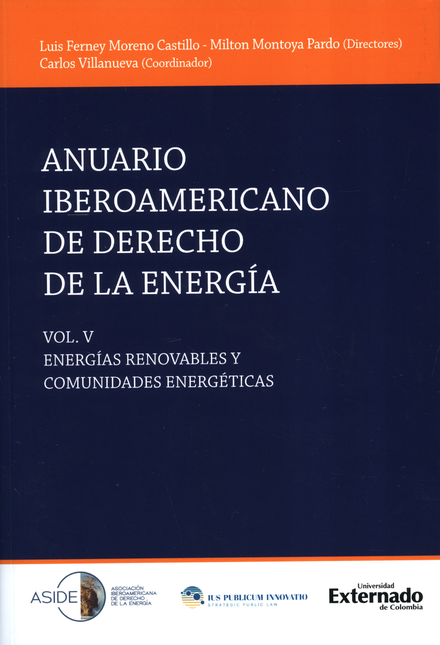 Portada de ANUARIO IBEROAMERICANO (V) DE DERECHO DE LA ENERGIA ENERGIAS RENOVABLES Y COMUNIDADES ENERGETICAS