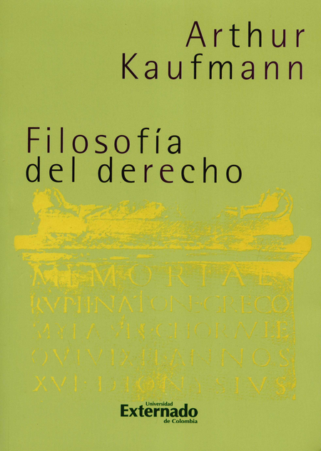 Portada de FILOSOFIA DEL DERECHO de KAUFMANN, Arthur