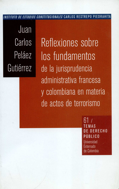 Portada de REFLEXIONES SOBRE LOS FUNDAMENTOS DE LA JURISPRUDENCIA ADMINISTRATIVA. T.D.P. 61