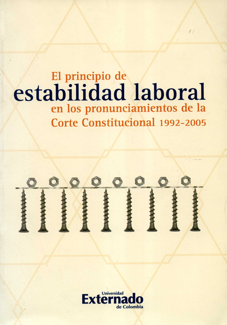 Portada de PRINCIPIO DE ESTABILIDAD LABORAL, EL