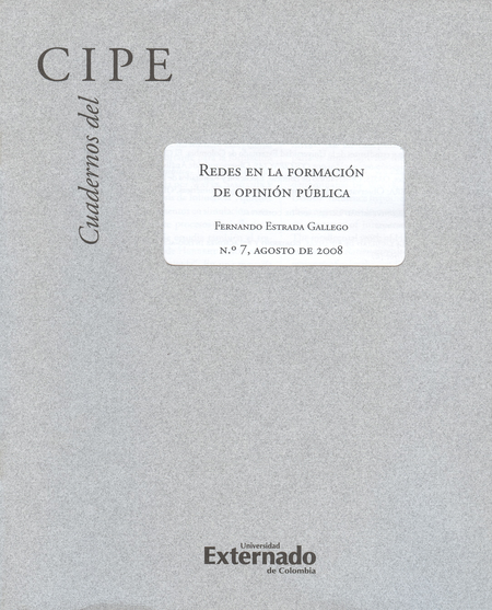 Portada de REV. CUADERNOS DEL CIPE # 07 REDES EN LA FORMACION DE OPINION PUBLICA