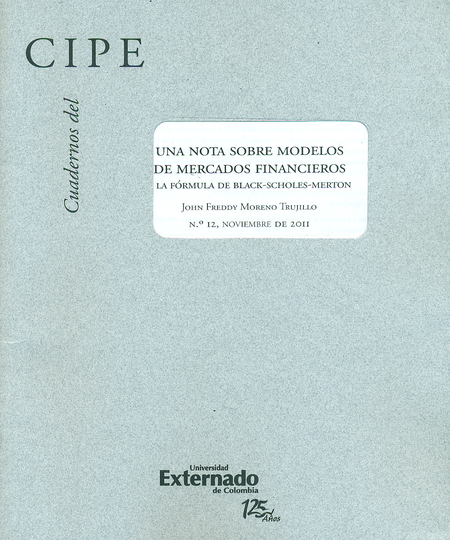 Portada de REV. CUADERNOS DEL CIPE # 12 UNA NOTA SOBRE MODELOS DE MERCADOS FINANCIEROS