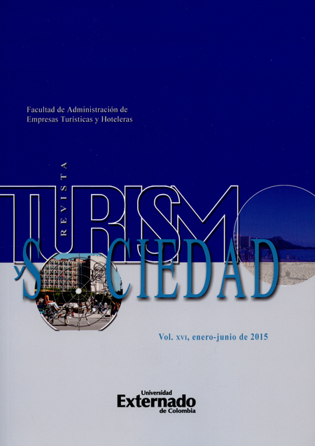 Portada de REV. TURISMO Y SOCIEDAD V.16 (XVI)