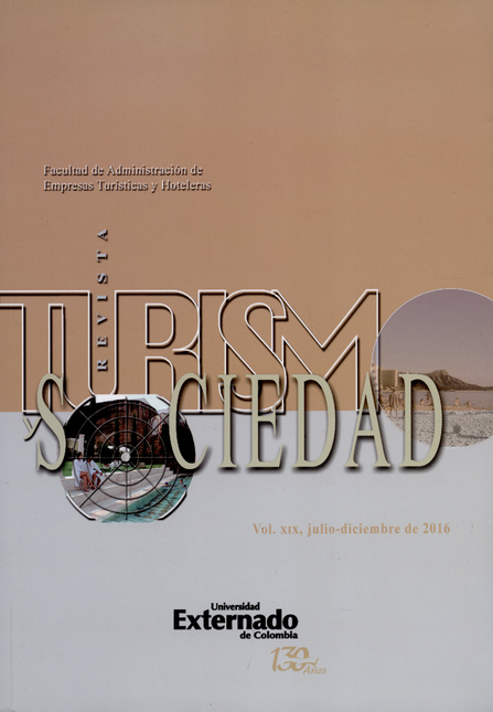Portada de REV. TURISMO Y SOCIEDAD V.19 (XIX)