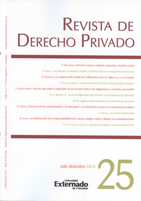 Portada de REV. DE DERECHO PRIVADO # 025 de VARIOS, Autores