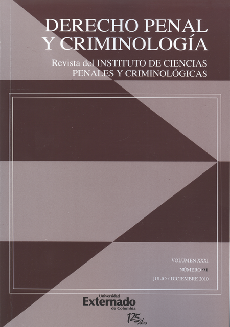 Portada de REV. DERECHO PENAL # 091 Y CRIMINOLOGIA