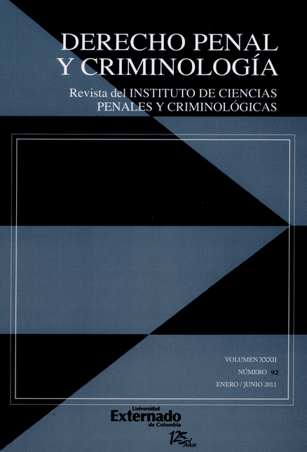 Portada de REV. DERECHO PENAL # 092 Y CRIMINOLOGIA
