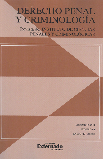 Portada de REV. DERECHO PENAL # 094 Y CRIMINOLOGIA