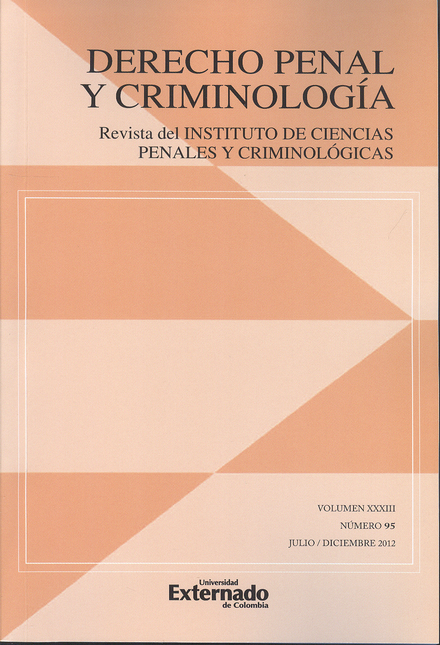 Portada de REV. DERECHO PENAL # 095 Y CRIMINOLOGIA