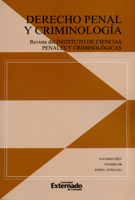 Portada de REV. DERECHO PENAL # 098 Y CRIMINOLOGIA