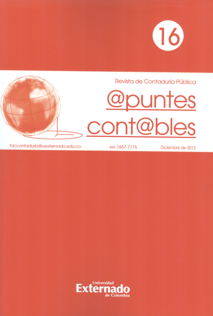 Portada de REV. APUNTES CONTABLES # 016 de VARIOS, Autores