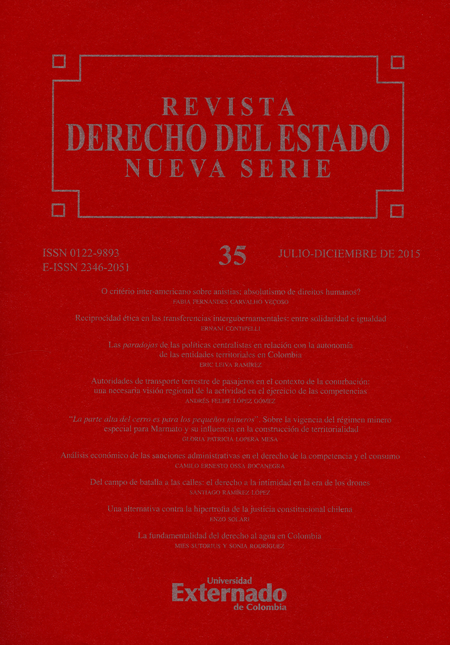 Portada de REV. DERECHO DEL ESTADO # 035 NUEVA SERIE