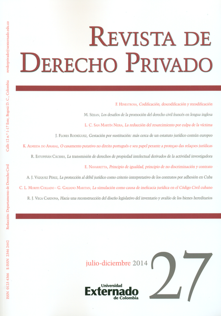 Portada de REV. DE DERECHO PRIVADO # 027 de VARIOS, Autores