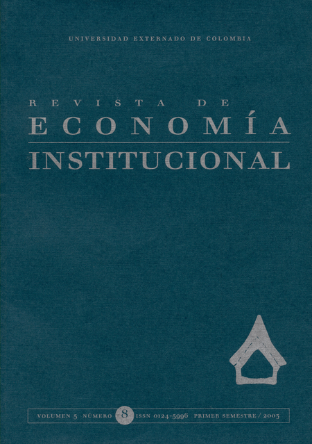 Portada de REV. ECONOMIA INSTITUCIONAL # 008