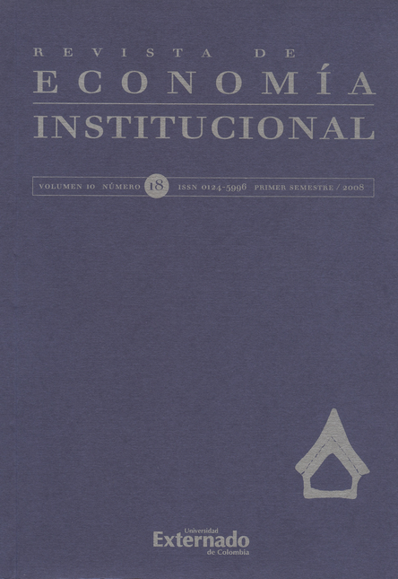 Portada de REV. ECONOMIA INSTITUCIONAL # 018