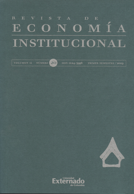 Portada de REV. ECONOMIA INSTITUCIONAL # 020